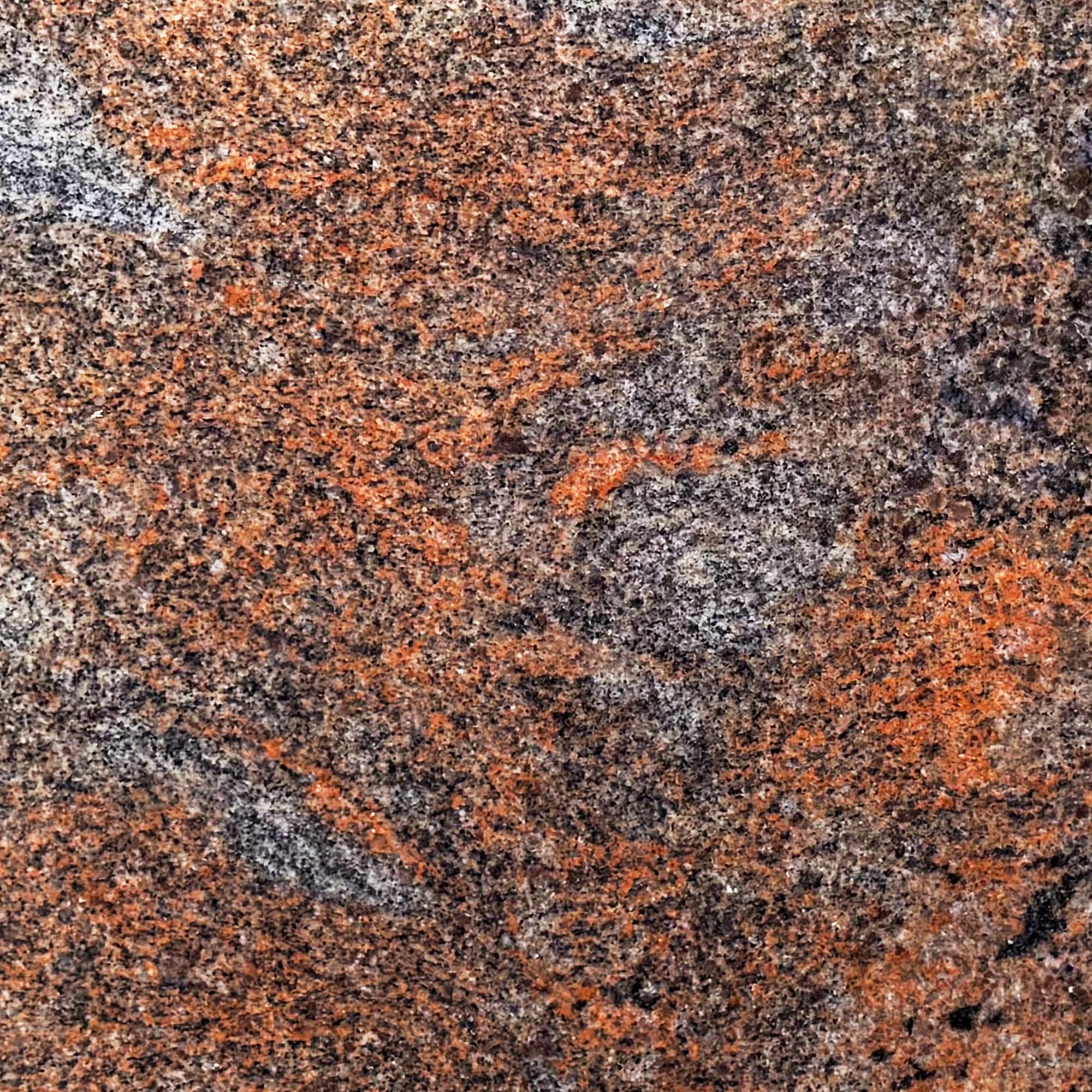 Grabplatte mit Inschrift aus Granit Multicolor Rot, personalisierbar Gedenktafel für Urnengrab, Wählmotiv, Grabstein für 1-2 Pers., Urnengrabstein (Multicolor Rot, 30x40cm mit Stützen, Kreuz)