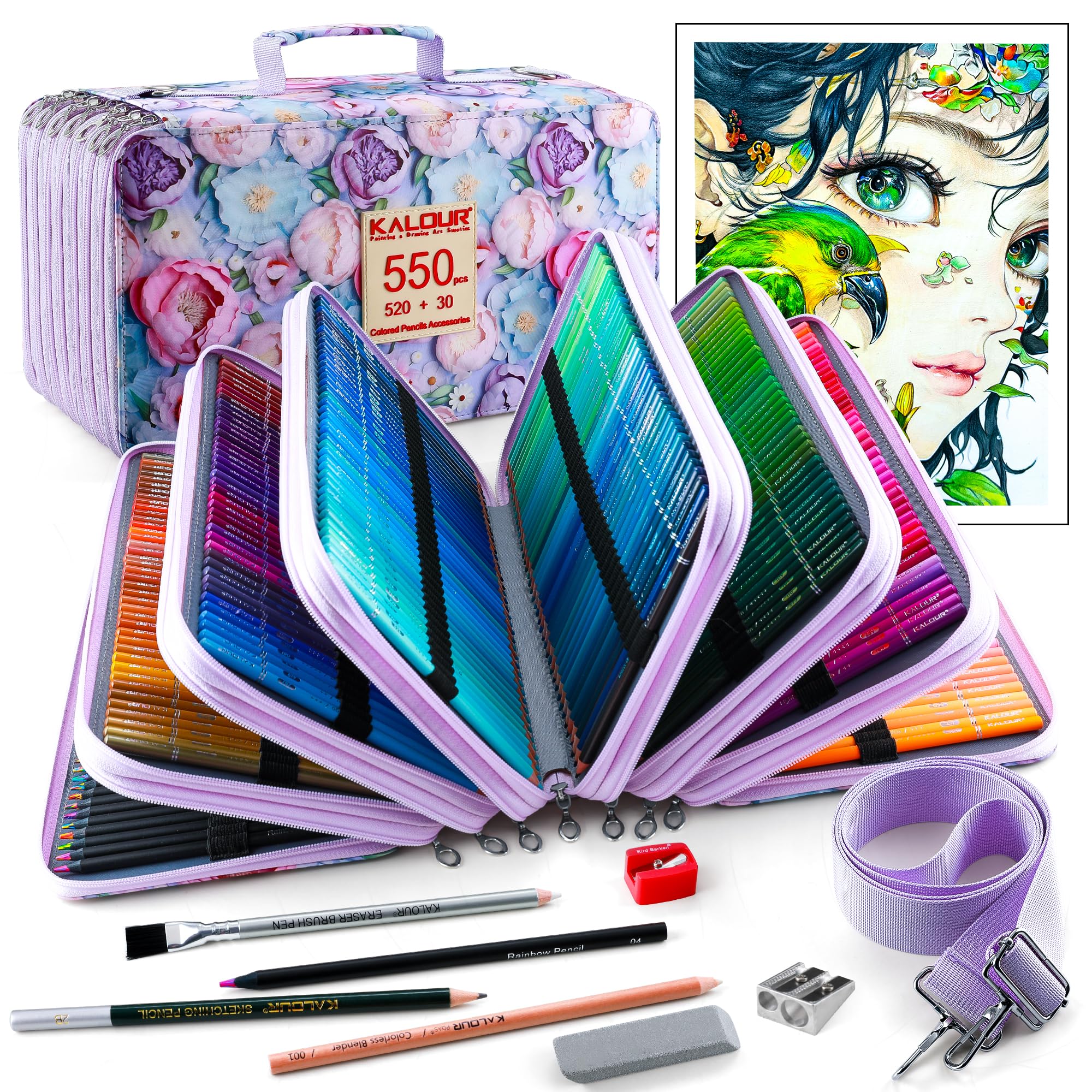 Amazon | KALOUR PDAS(カルア) PDASプロ550色鉛筆セット ソフトコア Amazon | KALOUR PDAS(カルア) PDASプロ550色鉛筆セット ソフトコア