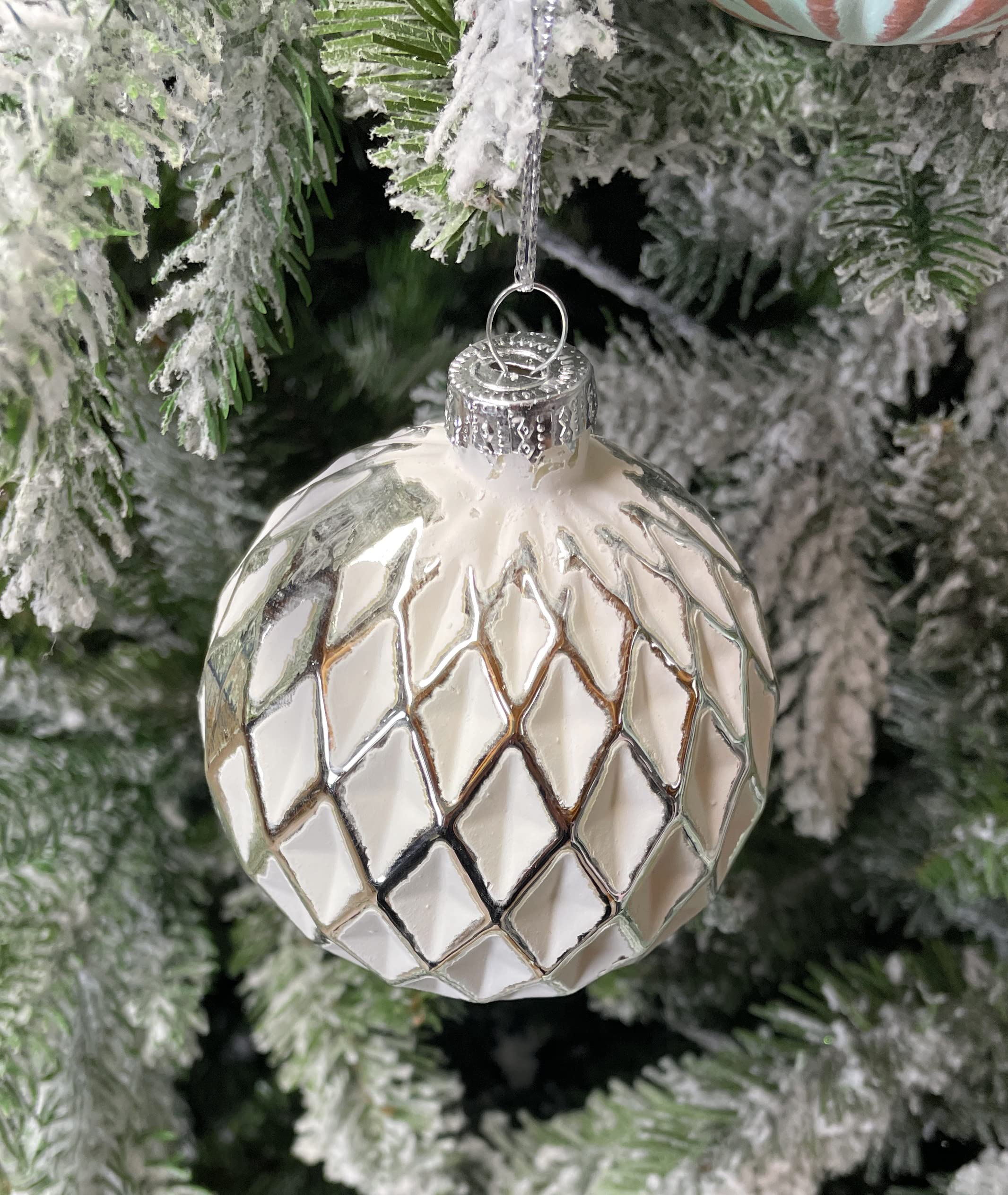 12er Set edle Luxus Glas Weihnachtskugeln Ø 8cm Weihnachtsbaum Kugeln Christbaumkugeln Weihnachten Baumschmuck (Sortiment L)
