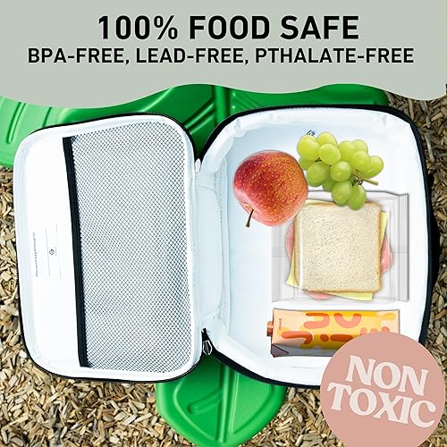 Miniatura 4 de Lonchera infantil de Fenrici, para niñas, adolescentes, mujeres, bolsa de almuerzo aislada, compartimentos de lados suaves, espaciosos, sin BPA,