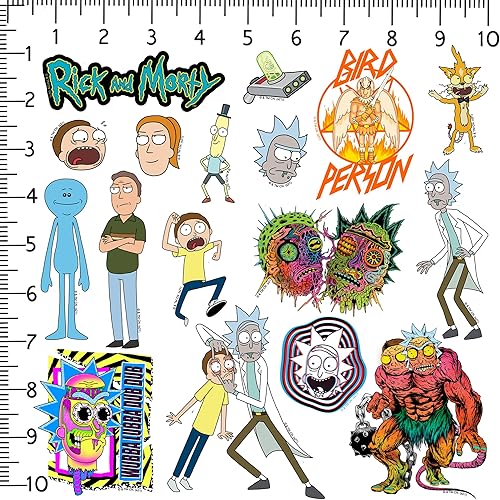 Miniatura 2 de Rick and Morty - Paquete variado de calcomanías de vinilo grandes de lujo, para laptop, botella de agua, álbumes de recortes, tableta, monopatín,