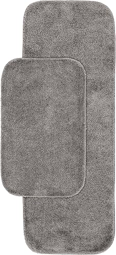 Miniatura 141 de Garland Rug 2 alfombras de baño tradicionales de nailon lavables de espuma marina (17 x 24 pulgadas, 21 x 34 pulgadas), suaves, absorbentes y Espuma