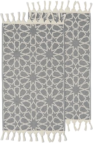 Kikoya Turkish Towels - Toallas turcas de 100 % algodón de 17 x 29 pulgadas, toallas de mano de rizo doble, ultra absorbentes, peshtemal, toalla