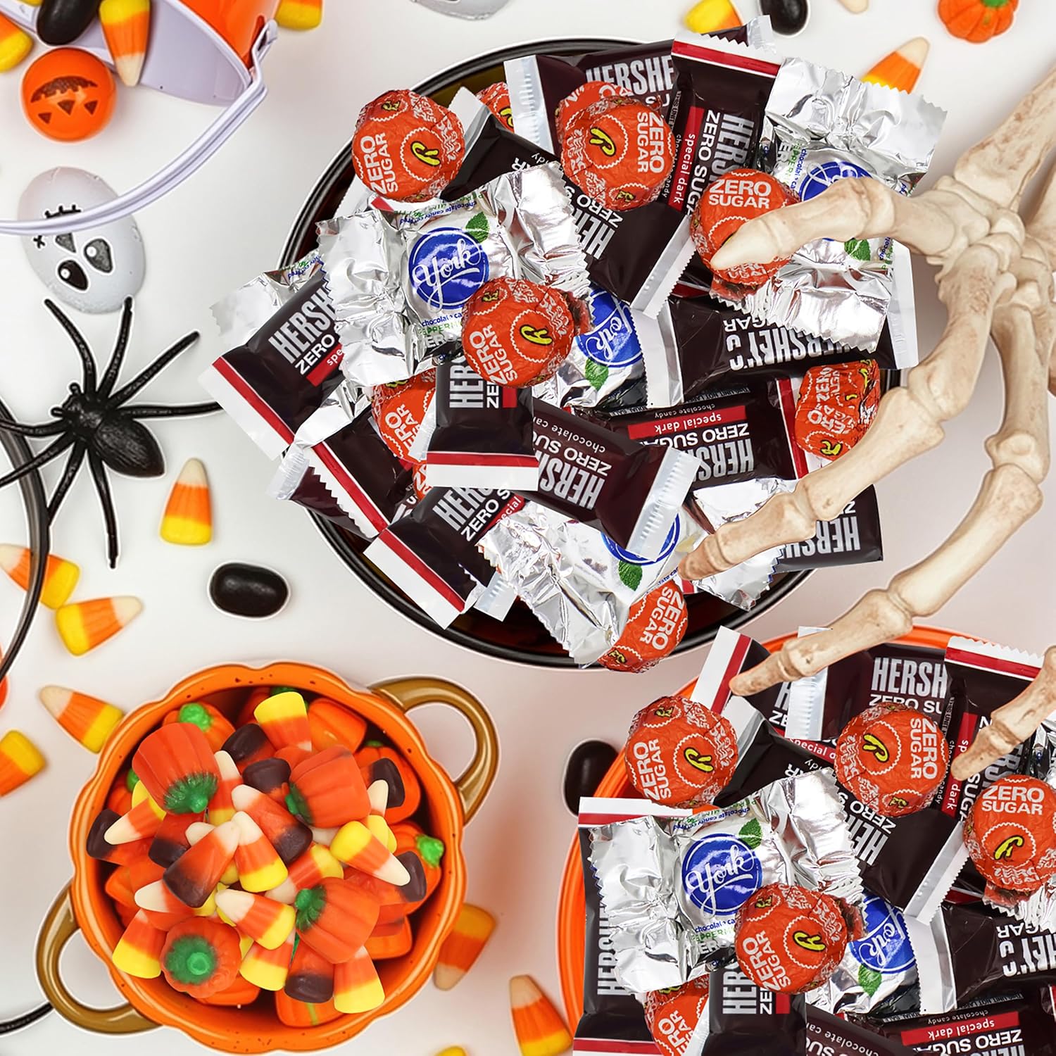 Zero Sugar Chocolate Candy Mix - 1 Pound Bulk Individually Wrapped Assorted Sugar Free Chocolates Candy Variety Pack for Parties, Snacks & Treats