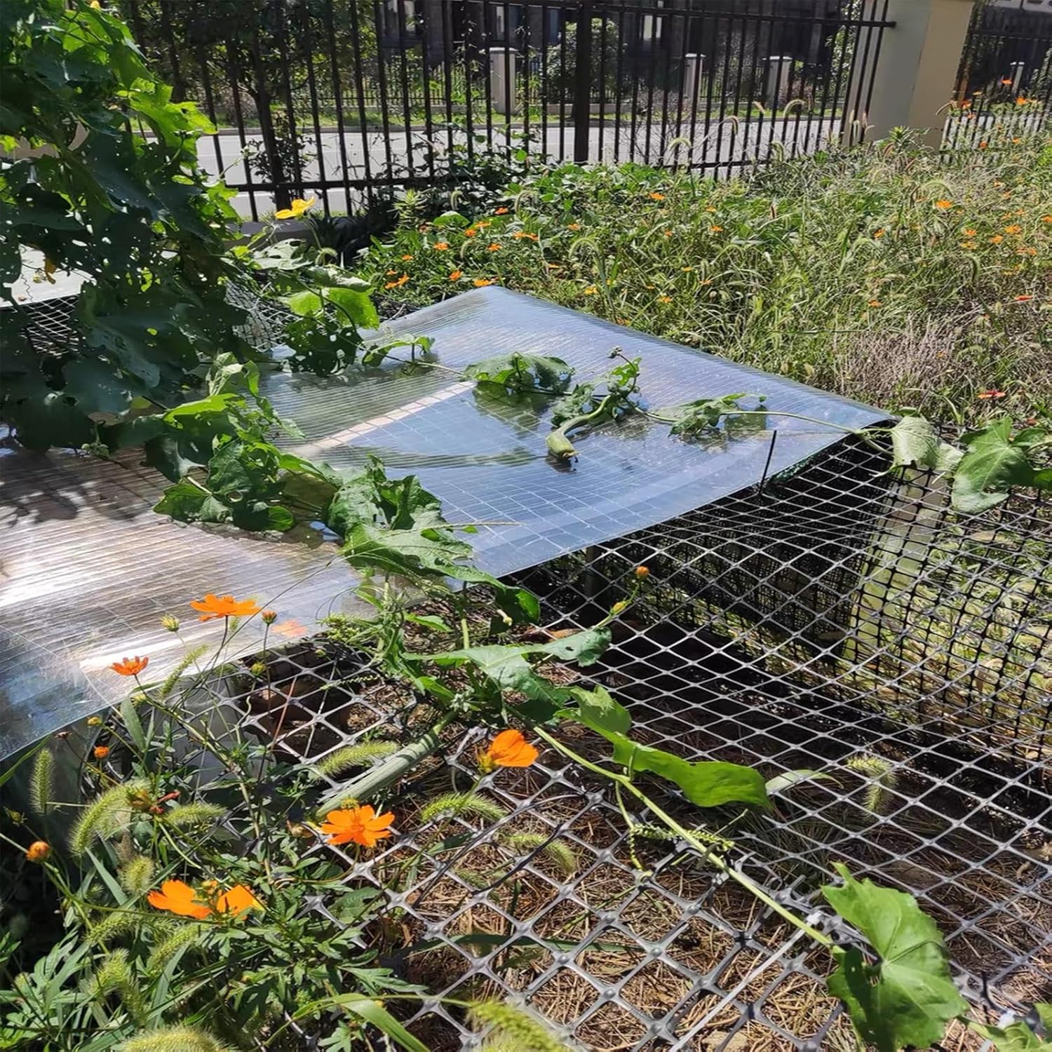 EMYJAY Polycarbonate Roofing Sheet, Polycarbonate Greenhouse Panels Waterproof Greenhouse Roof Cover 0.8mm Glassfiber Panel Easy to Bend & Cut (Color : Clear, Size : 1.2mx10m)