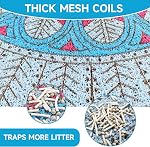 Cat Litter Mat, 60 x 40cm Box mat, Traps 100% Litter, Non-Slip Kitty Litter Trapping mats, Small Cute Litter mat, Easy Clean for Scatter Control, Bohe cat Food mat, Urine Waterproof