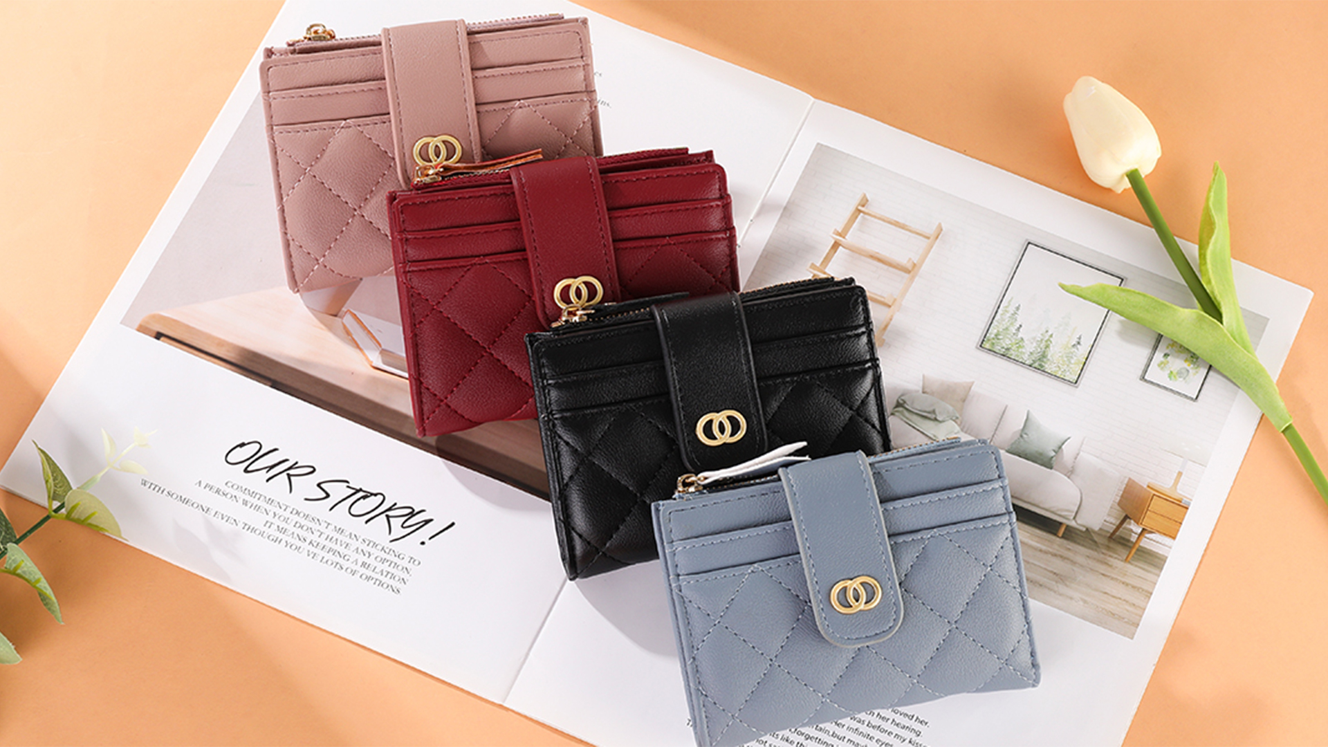 Amazon.com: GAEKEAO Small Wallet for Women Slim Bifold Leather