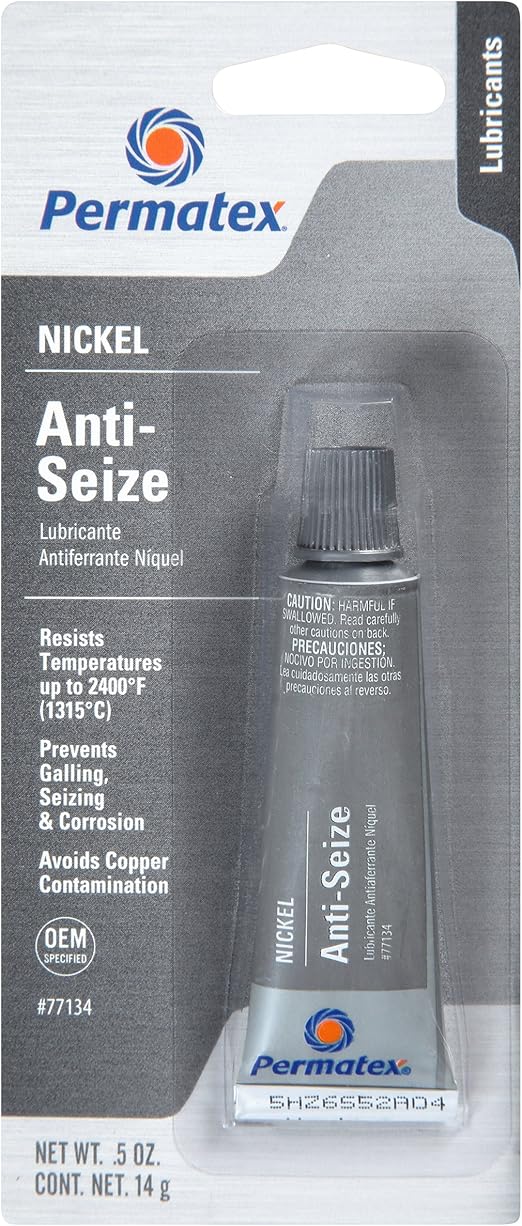 Permatex 77134 Nickel Anti-Seize Lubricant, 0.5 oz Tube (Pack of 6)
