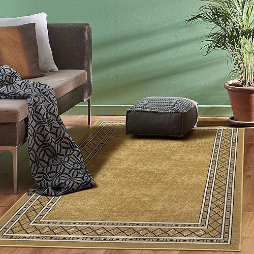 Miniatura 95 de Antep Rugs Alfombras modernas con bordes de 2 x 7 pies antideslizantes (antideslizante) de perfil bajo con parte trasera de goma para interiores