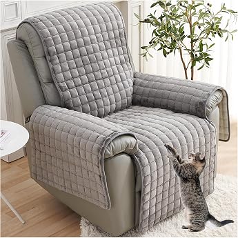 Sofa Armrest Covers Armchair Protector with Armrest Grey 1 Seat 53 x