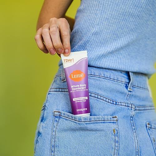 Miniatura 74 de Lume - Desodorante para todo el cuerpo, Tubo de crema invisible, control de olores por 72 horas, sin aluminio, sin bicarbonato de sodio, seguro