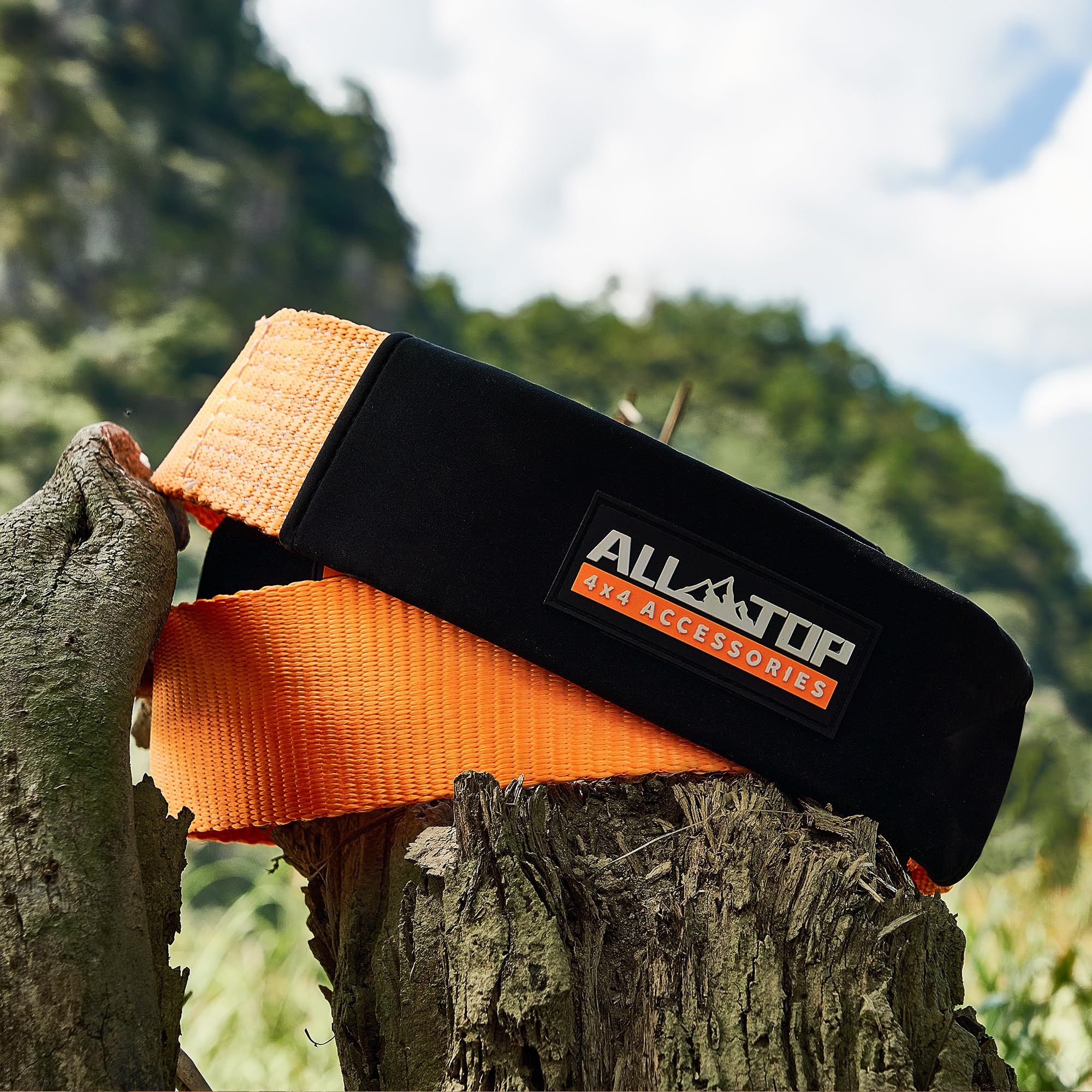 ALL-TOP Pasek do wciągarki z serii Pro-Series 7,6 cm x 20 cm - 16,3 kg wytrzymały pasek holowniczy - niezbędny do holowania, offroad, lądu i ekspedycji