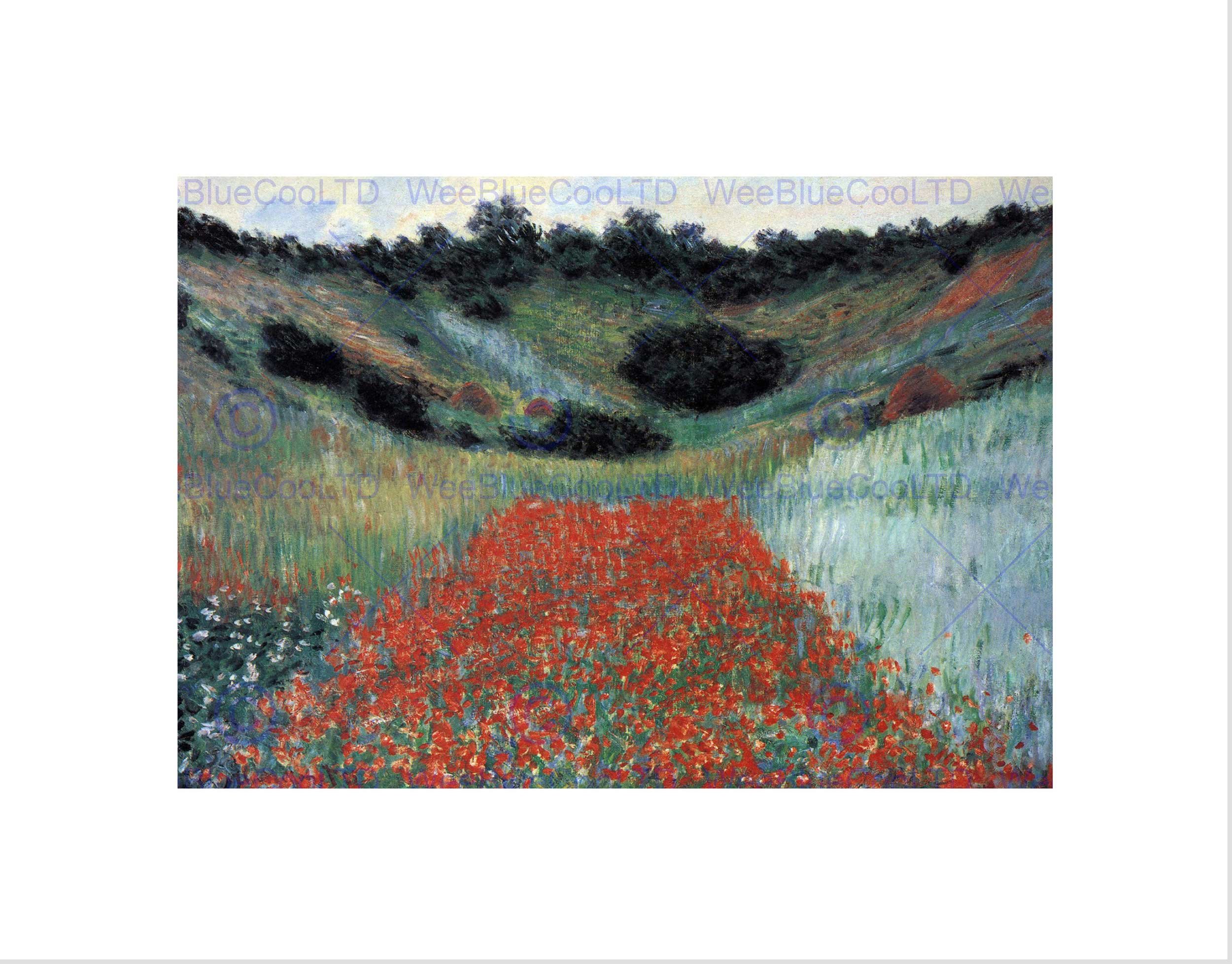 Wee Blue Coo Claude Monet Poppy Field In Giverny Old Master Wall Art Print