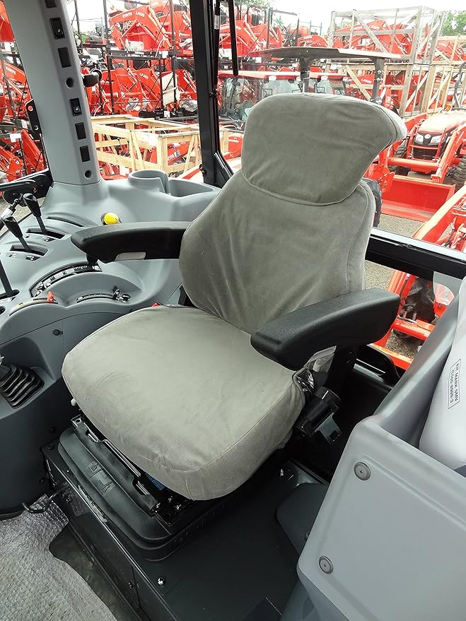 Durafit Seat Covers, Gray Kubota Seat Covers for Tractor M95 M100 M105