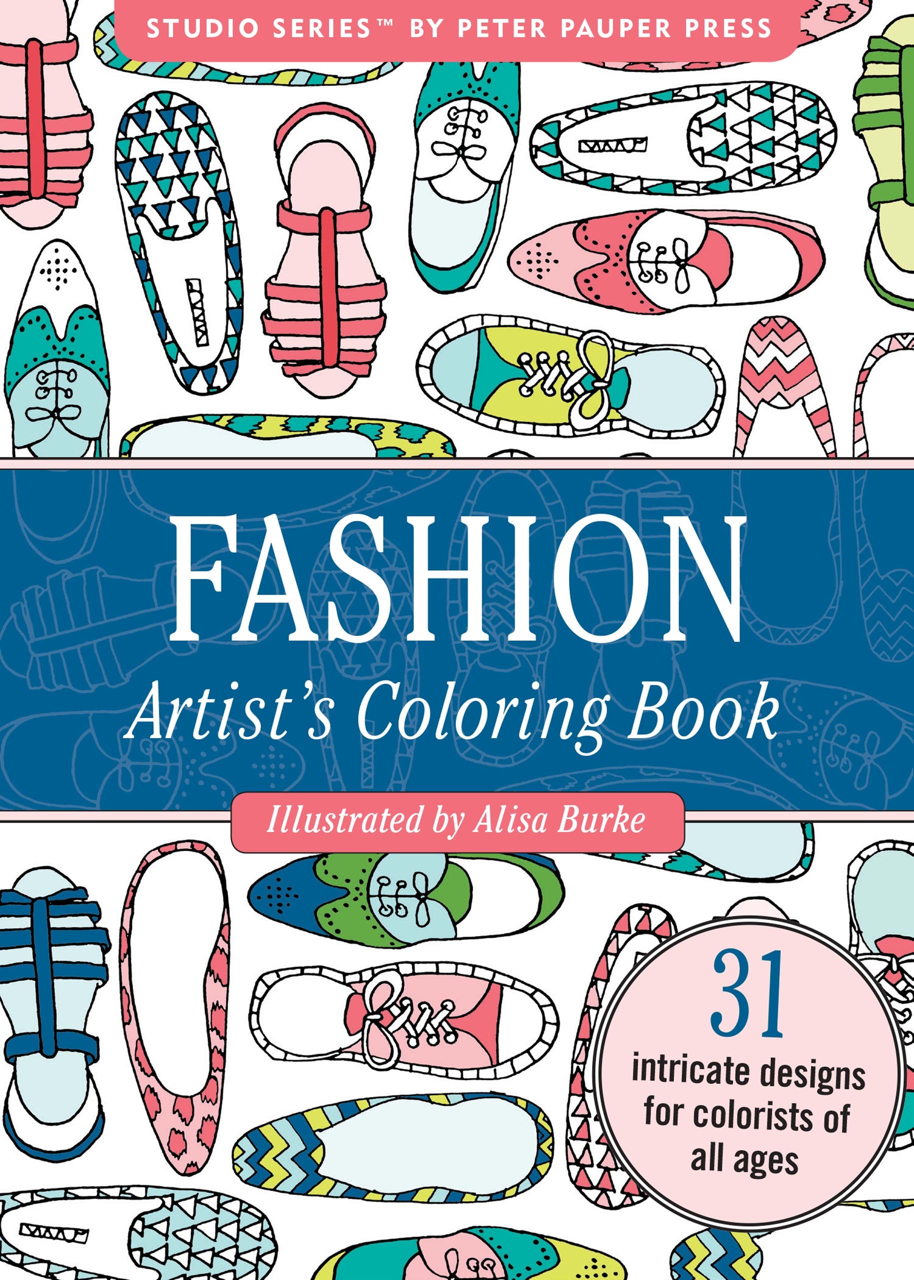 Amazon.com: Fashion Portable Adult Coloring Book (31 stress-relieving ...