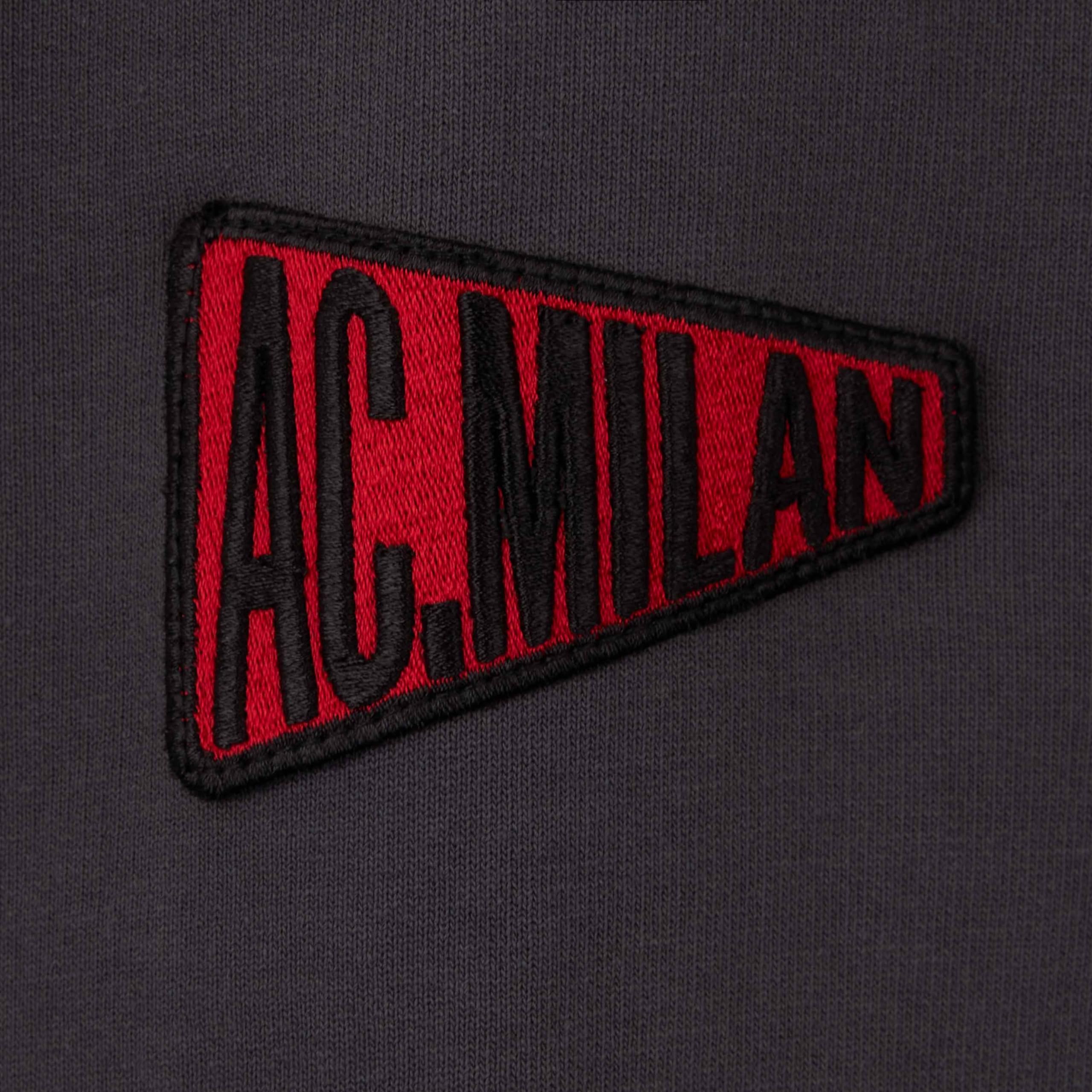 AC Milan M College Collection Men's Crew Neck Sweatshirt Grey - Image 3