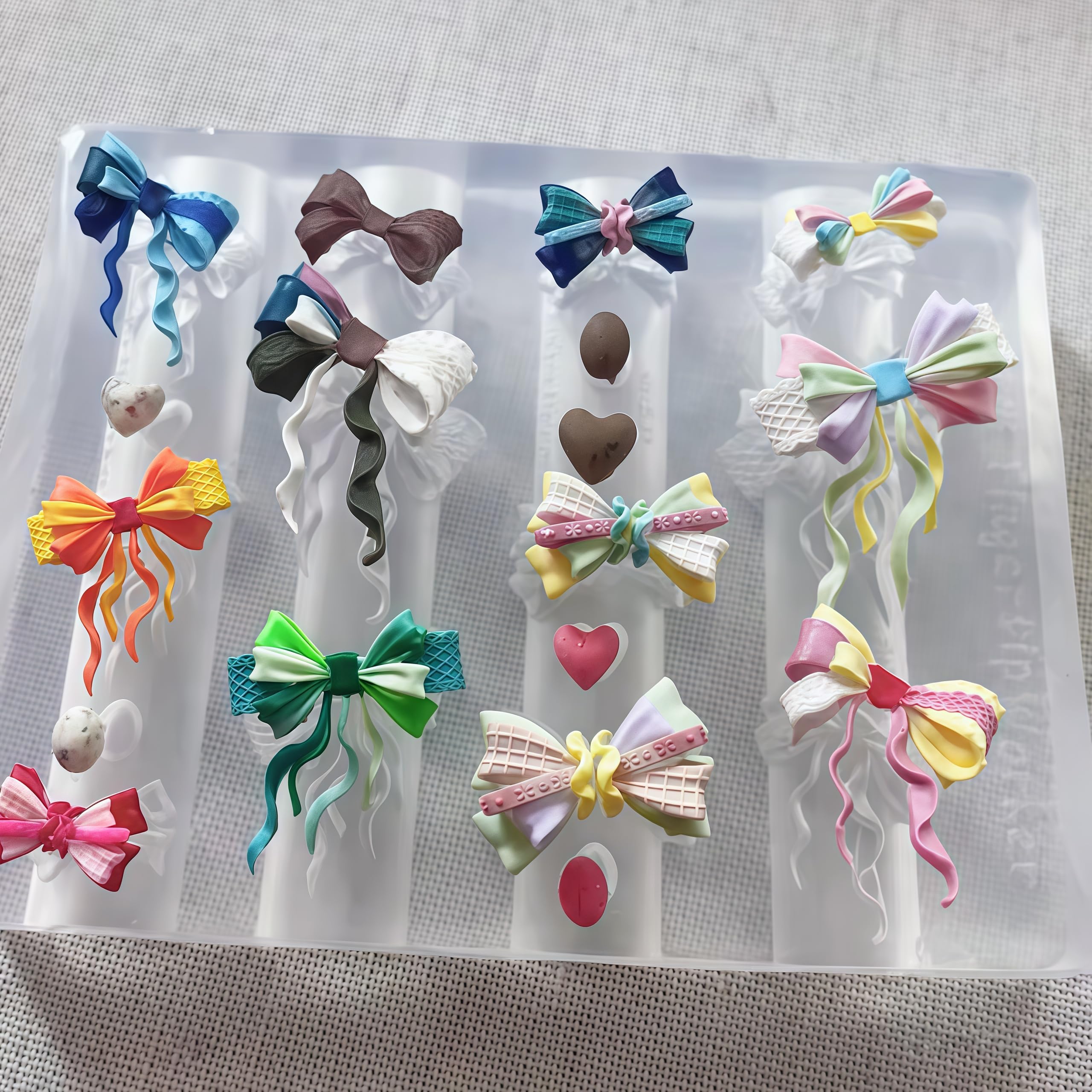 Accessori per Unghie Gel 3D Resina Forme di Rose Strumenti in Seta Fiocchi Farfalle per Nails