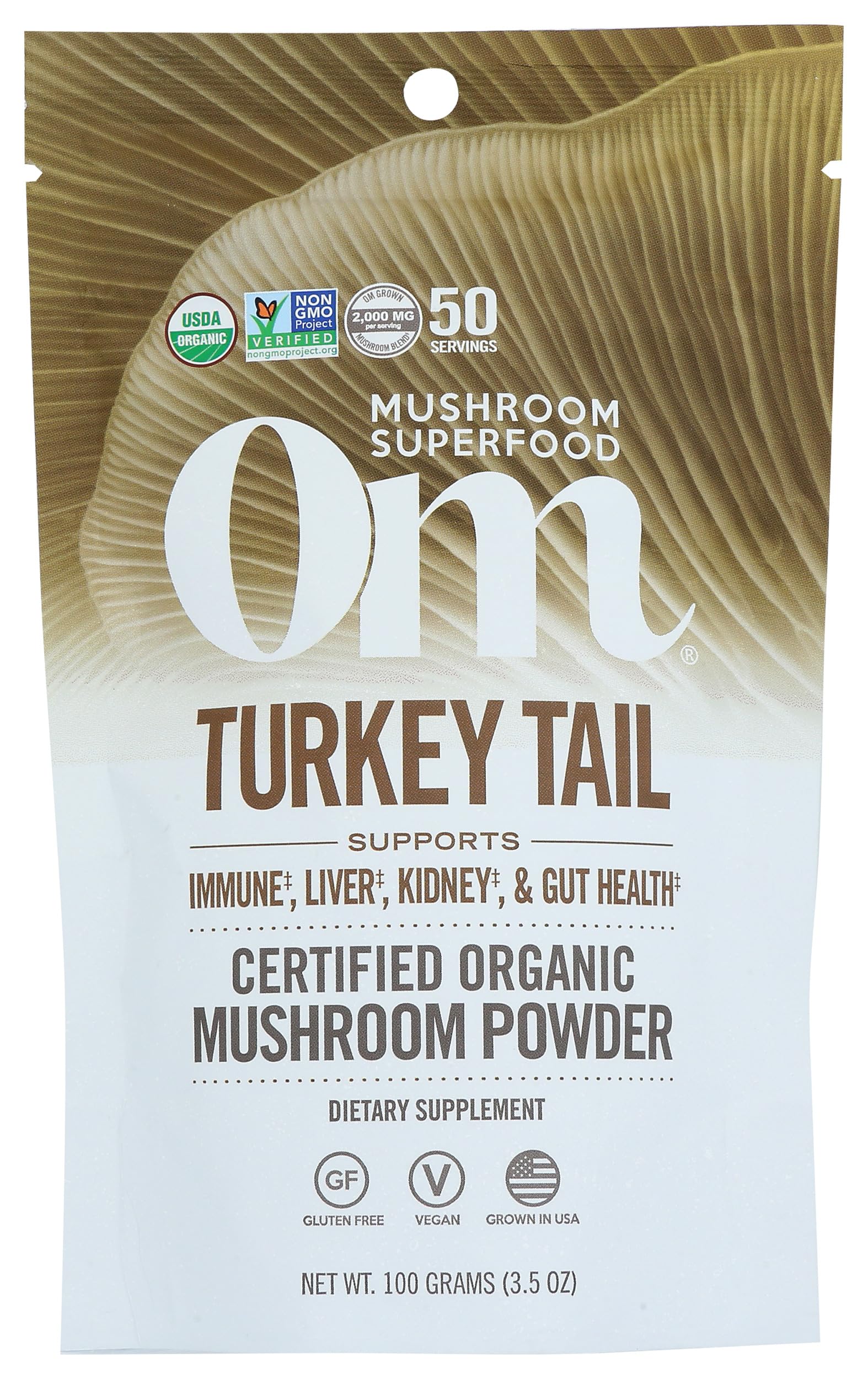 OM TURKEY TAIL ORGANIC MUSHROOM POWDER 100G : 00204
