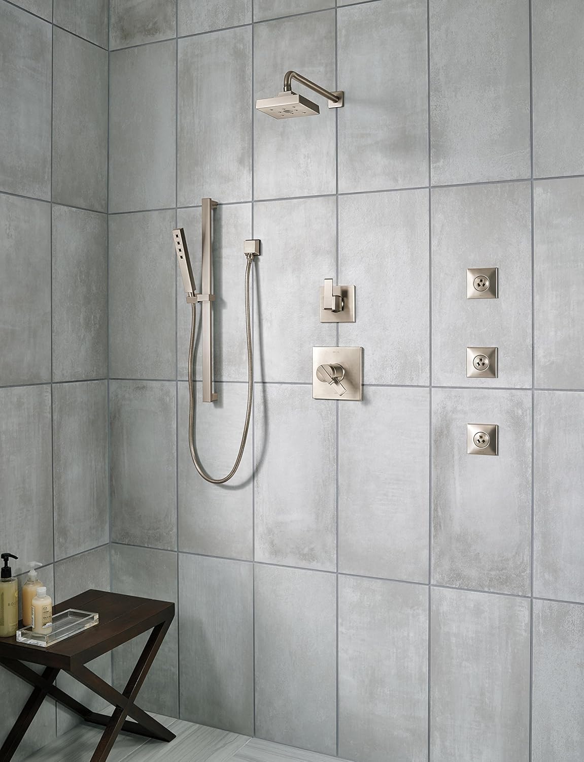 Delta Faucet Ara 6-Setting Shower Handle Diverter Trim Kit, Diverter Valve Trim Kit Brushed Nickel, 6 Way Shower Diverter, Delta Diverter Trim, Stainless T11967-SS (Valve Not Included)