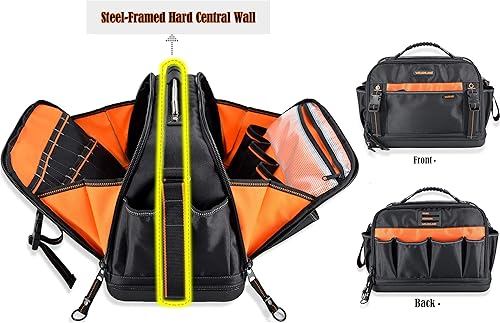 Miniatura 3 de WELKINLAND Organizador de herramientas de 42 bolsillos - Bolsa de herramientas impermeable para HVAC y electricista