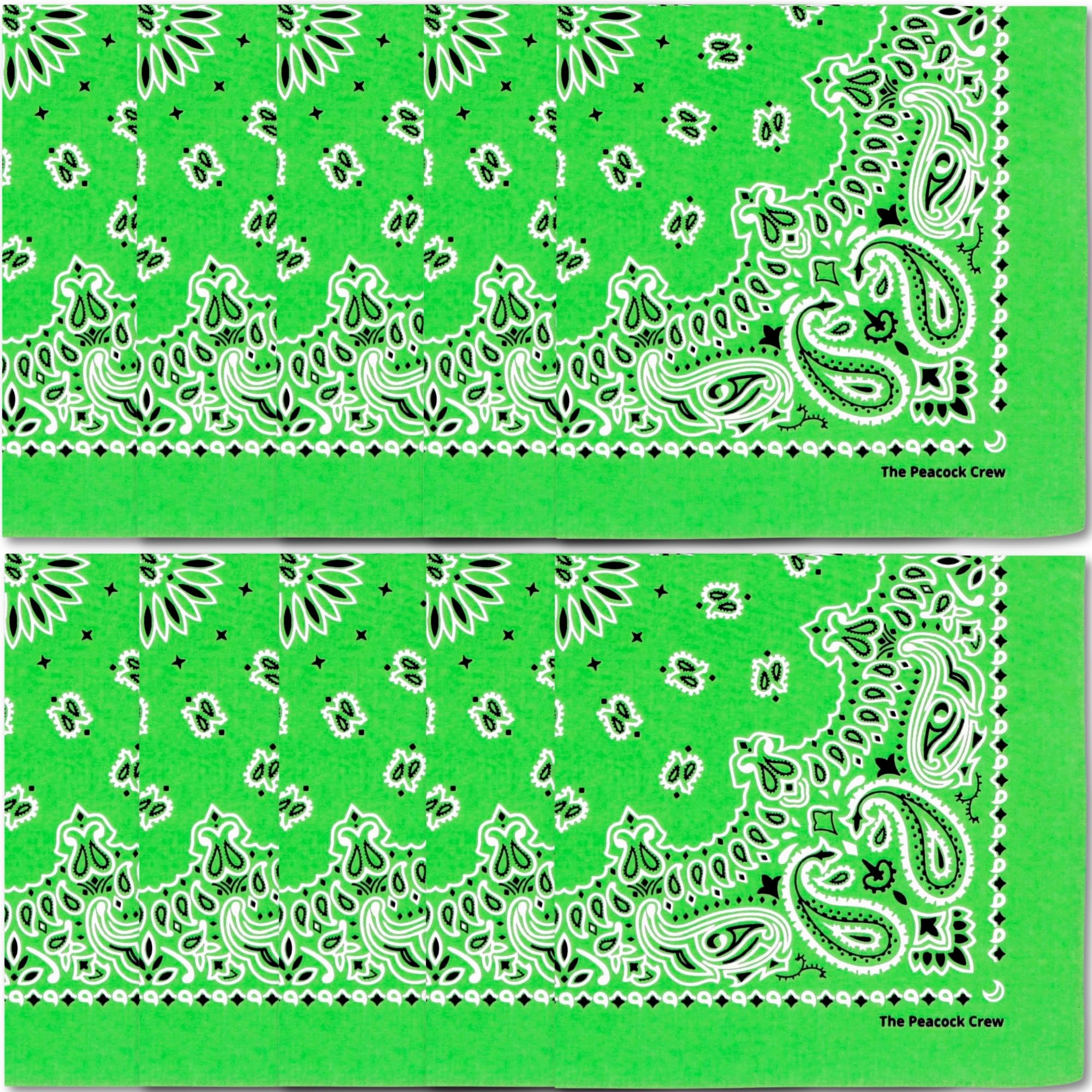 The Peacock Crew Premium Soft Cotton Bandanas Pack for Men and Women Paisley 22 x 22 inches