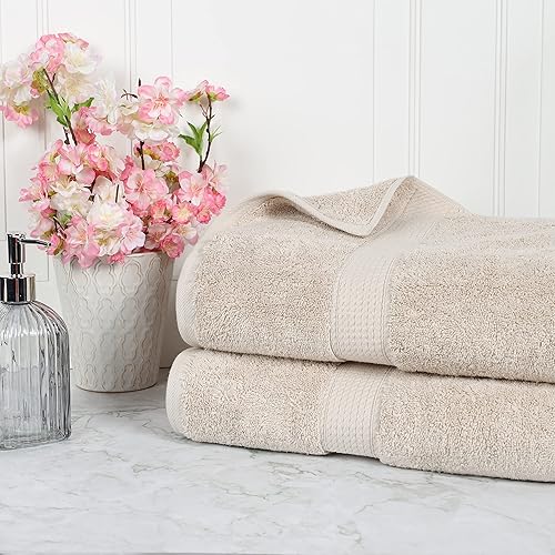 Vista 659 de SUPERIOR - Juego de toallas de algodón egipcio de 28.22 oz/m², incluye 2 toallas de baño, 2 toallas de mano, 2 toallas para la cara, artículos