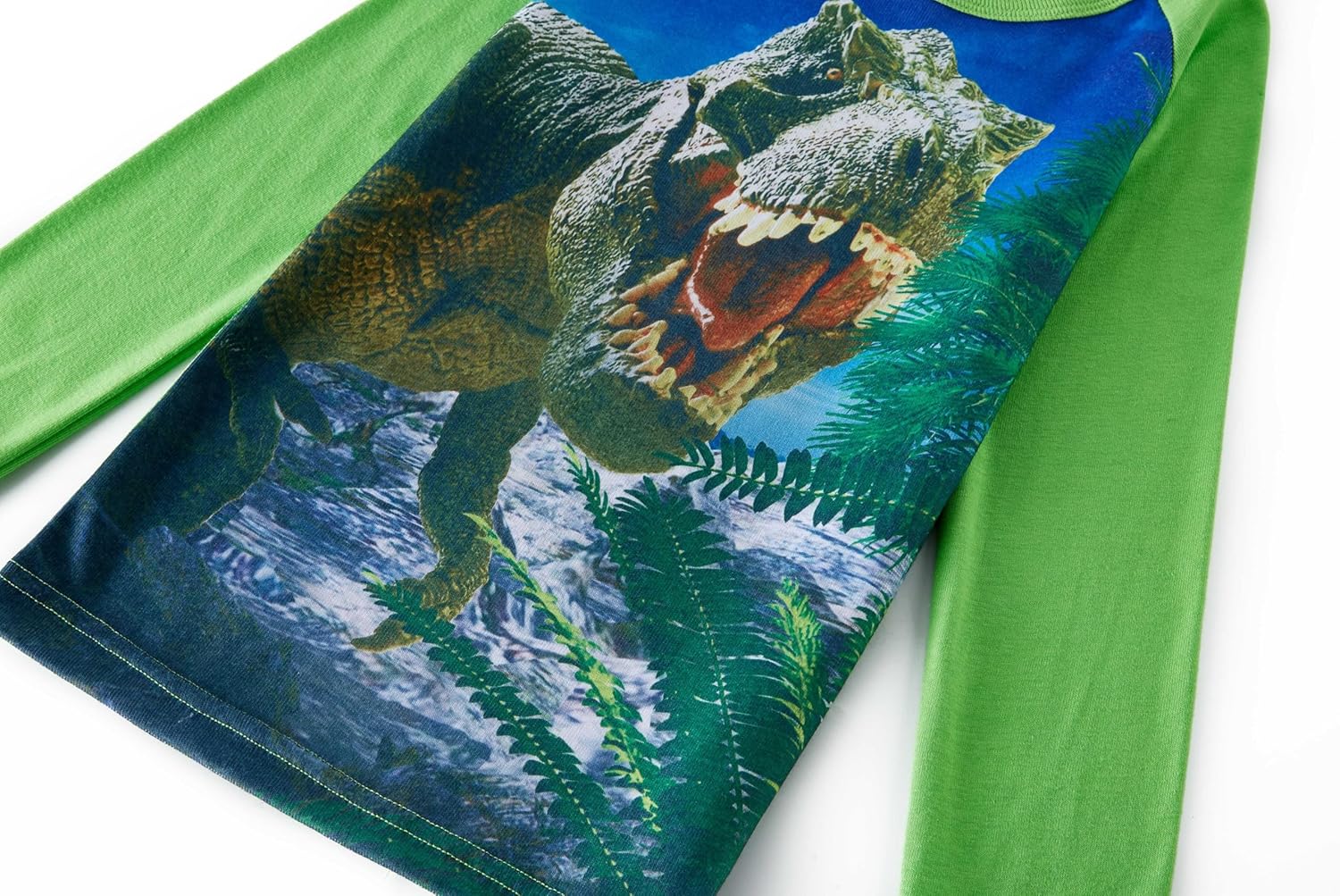 Pajamas for Boys Dinosaur Rocket Space 4-Piece PJs Long Sleeve Sets Sleepwear 2-12 Years - Image 6