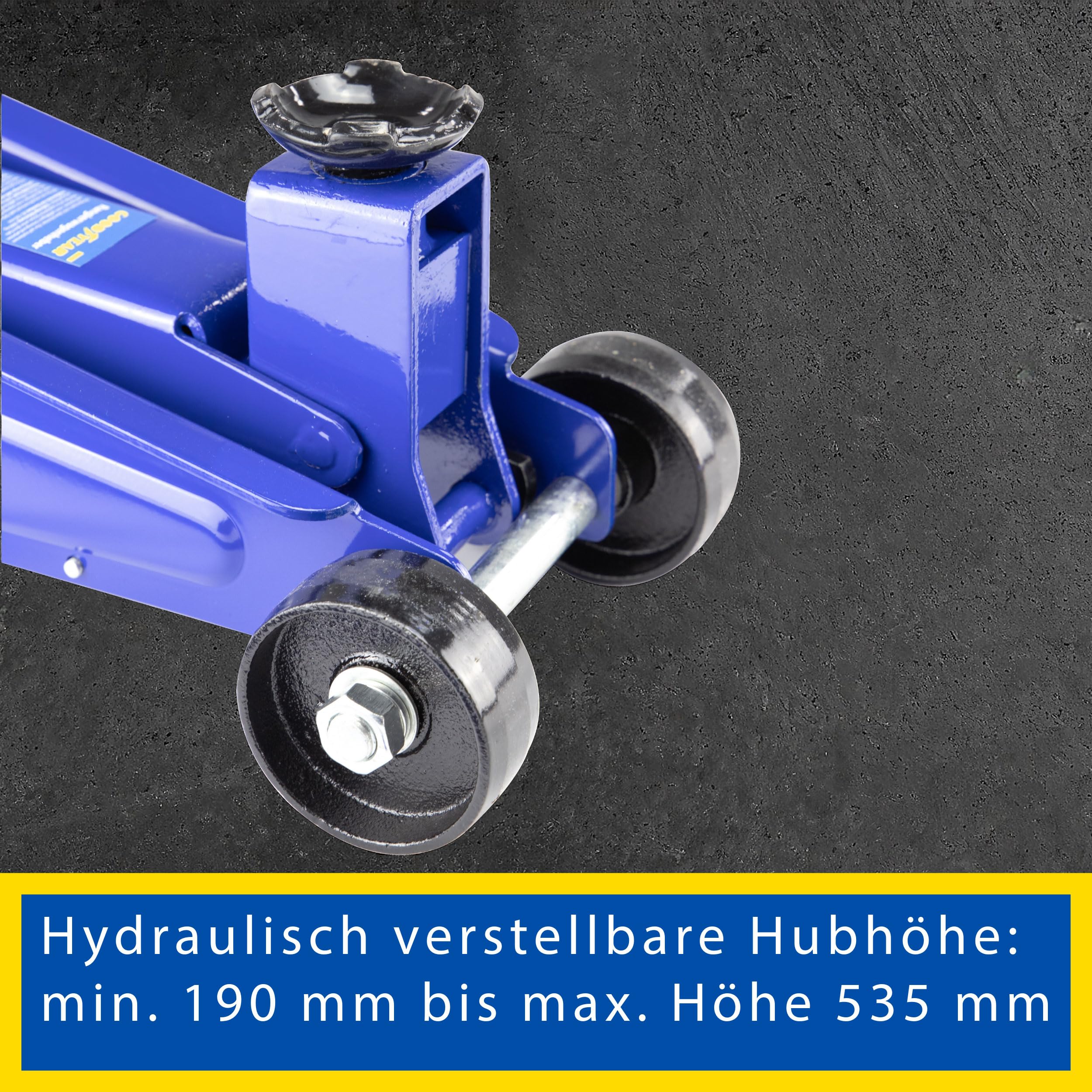 Goodyear Cric di manovra da 3 tonnellate per SUV e veicoli fuoristrada, blu/nero