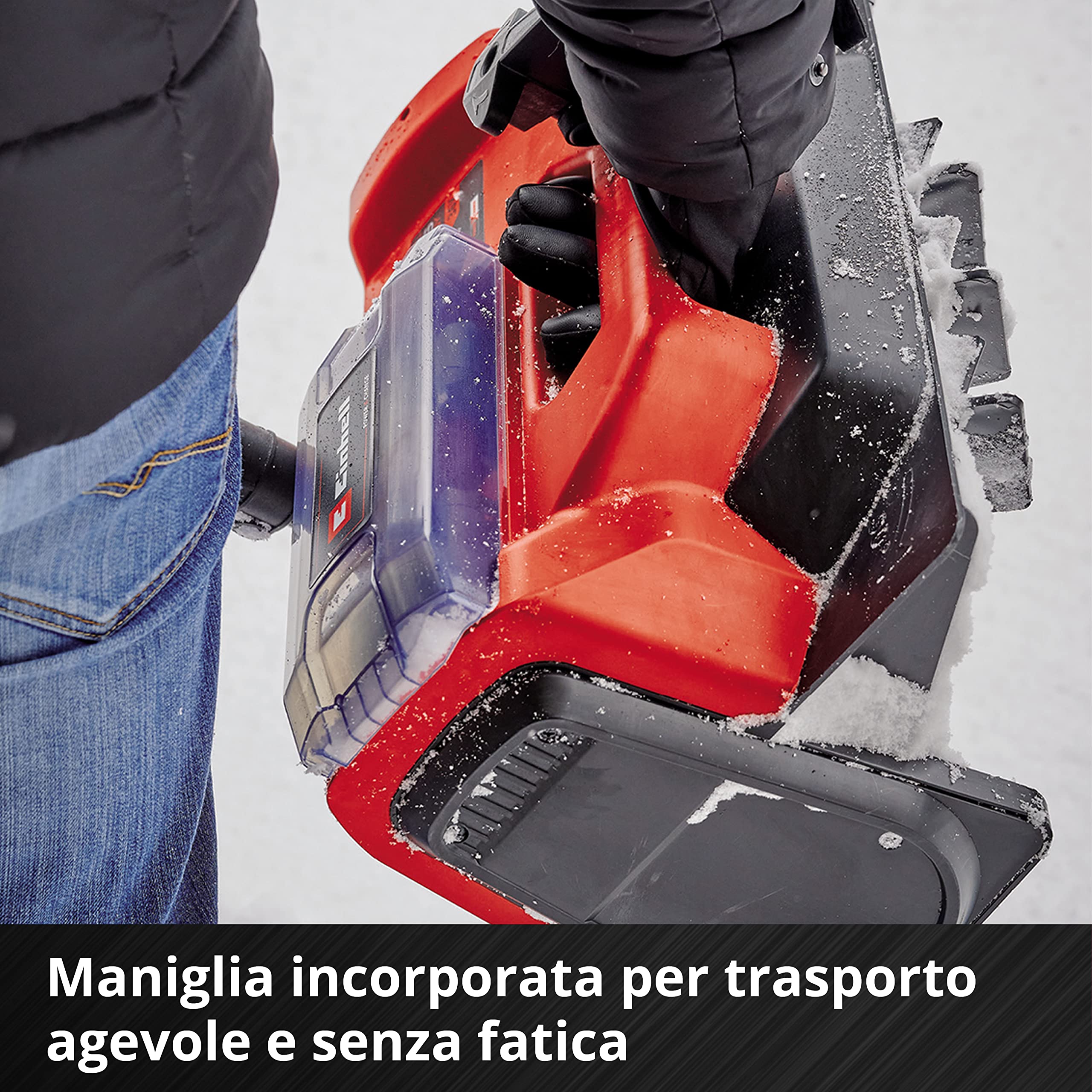 Einhell Fresa spazzaneve a batteria GE-ST 36/40 Li E-Solo Power X-Change (ioni di litio, 36 V, larghezza di lavoro 40 cm, altezza neve max. 20 cm, senza batterie e caricabatteria)