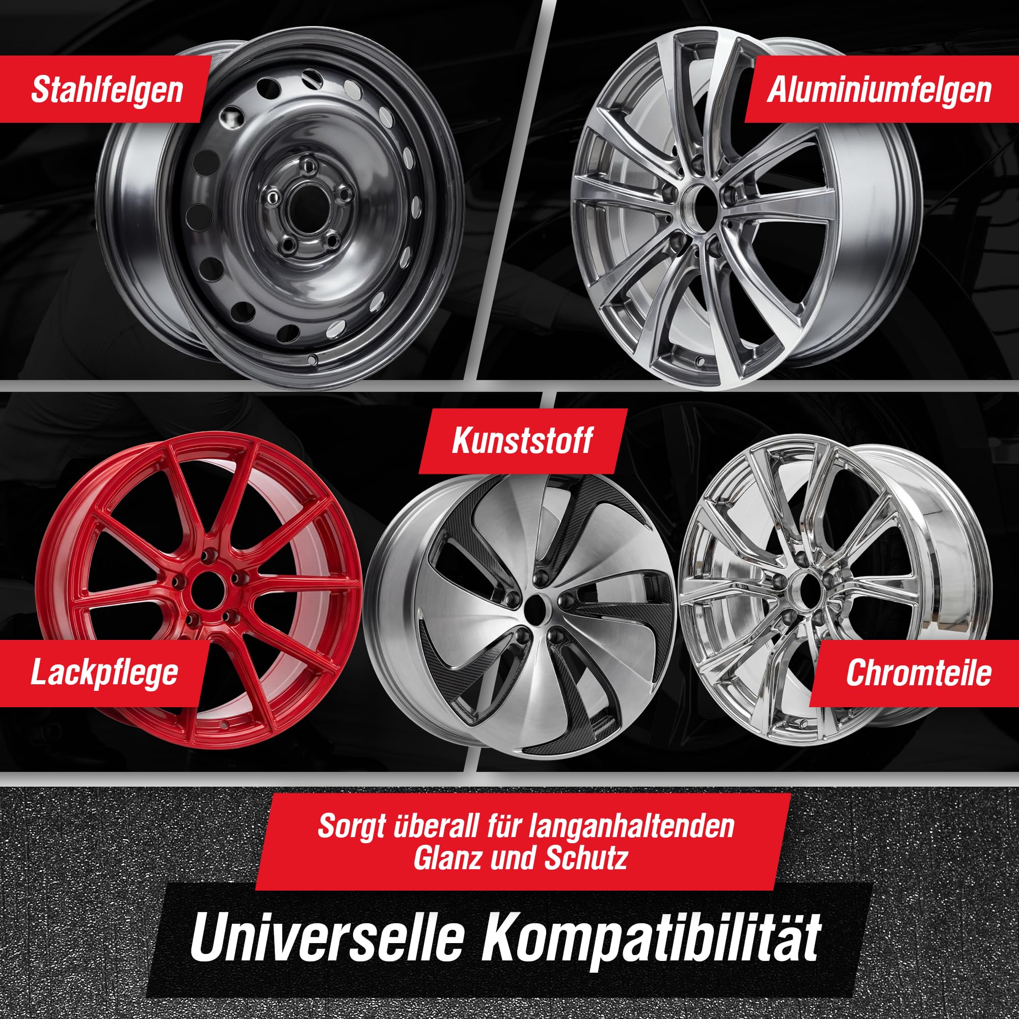 ACS3000 EASY Felgenversiegelung – Keramikbeschichtung für Felgen – Langzeitschutz gegen Bremsstaub, Salz & Schmutz – Hydrophober Lotus-Effekt, Keramik Versiegelung, Schutzversiegelung inkl. Poliertuch
