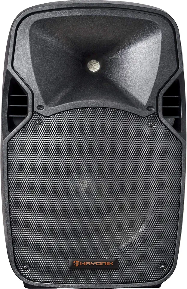 HAYONIK, Caixa Ac. Amplificada 400W, Falante 12", Driver Titânio 1,35", USB, Entrada P/Mic, Bluetooth 5.0, Rádio FM, Controle App, 200W RMS, Saída Passiva - CPA-12400L