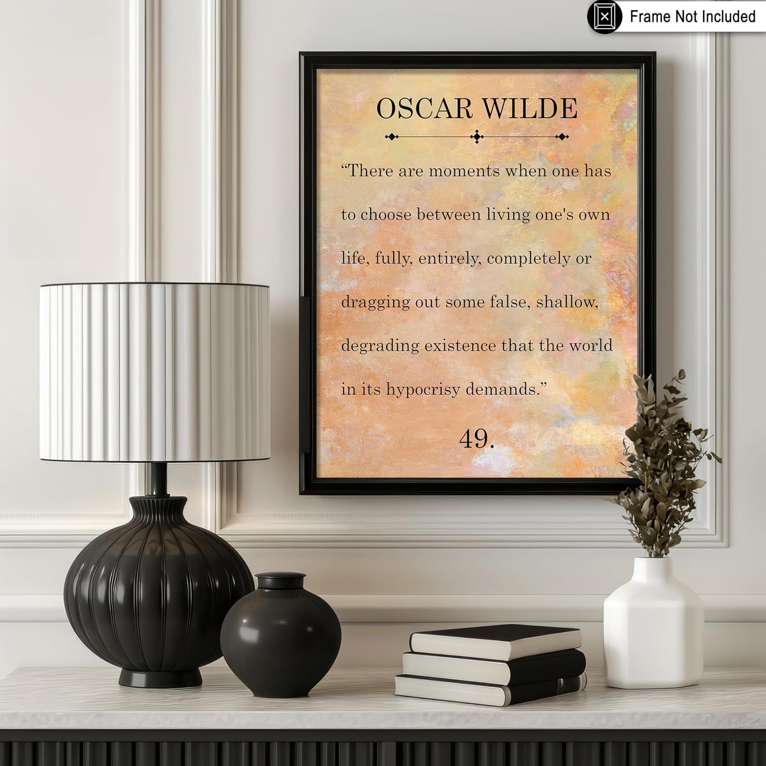 Poster Master Oscar Wilde Poster - Oscar Wilde Quote Print - Motivational Quote Art - Inspiring Gift for Student, Teacher - Minimal Decor for Classroom, Library, Dorm, Office - 8x10 UNFRAMED Wall Art