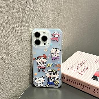 Phone Case with Hand Strap Keychain Charm for Apple Crayon Shin-Chan Waniyama Shiro Japanese Cartoon Anime Cool Fun Cute Lovely Adorable Kawaii Kids Girls Buriburizaemon, for iPhone 11