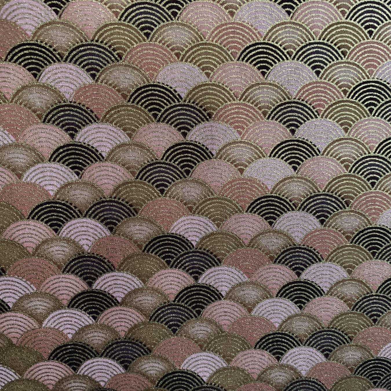 aufodara Japanische Stil Baumwollstoff Meterware Gedruckt Muster Bronzing Stoffe zum Nähen, Meterware Stoff 50cm (Farbe-01#, 50x145cm)