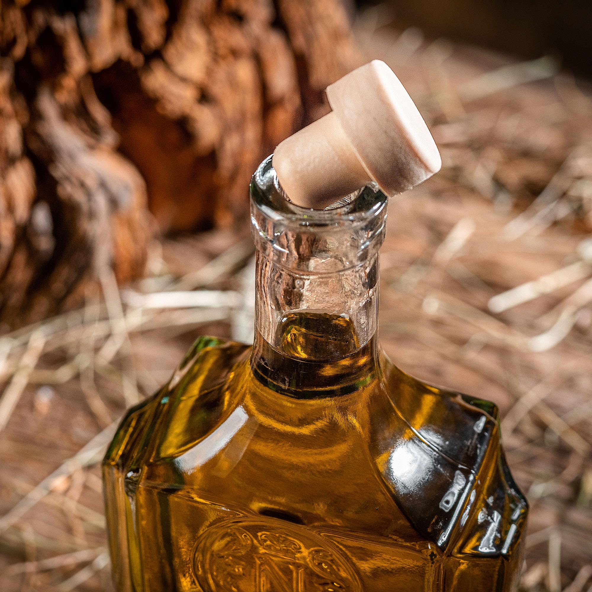 KADAX Lot de 10 Bouteilles en Verre 500ml avec Bouchon en liège – Bouteilles vides à remplir pour Liqueur, schnaps, Huile et vinaigre, idéales pour Cadeaux et Faire Maison