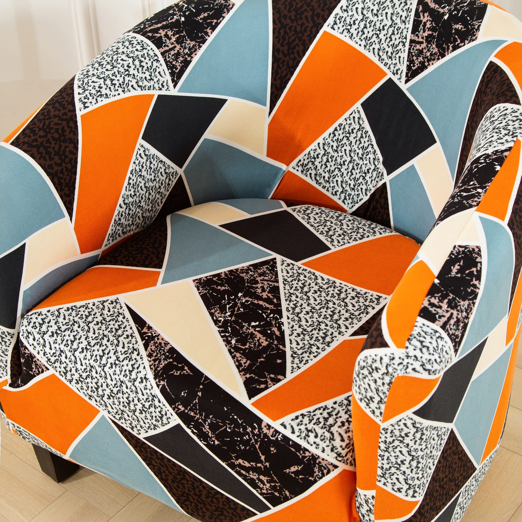 Club stoel hoes, stretch kuip stoel hoes met elastische bodem, jacquard spandex club stoel hoezen, universele fauteuil hoes 1-delige bank hoes voor bar woonkamer (Color : #48 Club stoel hoes, stretch kuip stoel hoes met elastische bodem, jacquard spandex club stoel hoezen, universele fauteuil hoes 1-delige bank hoes voor bar woonkamer (Color : #48