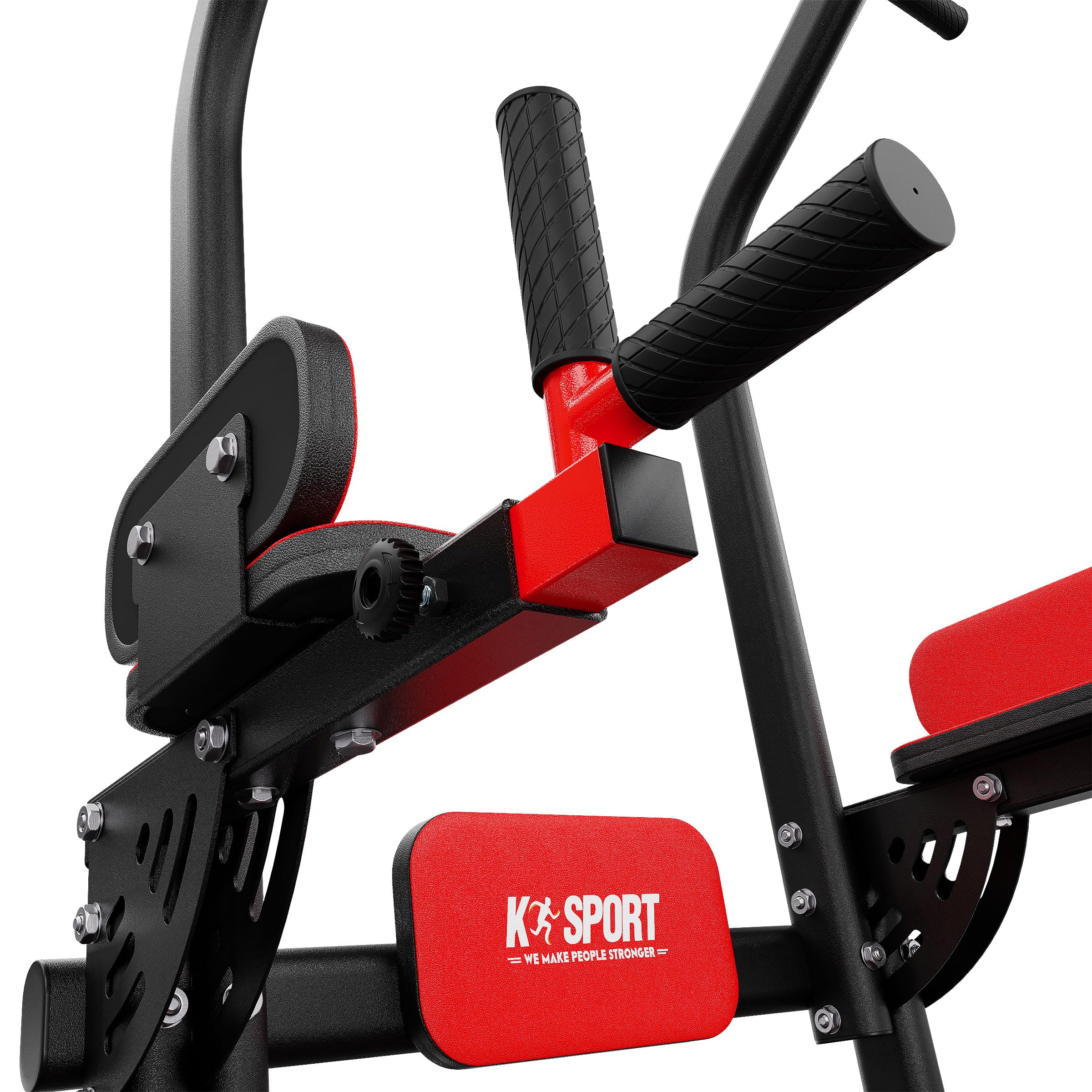 K-Sport: Power Tower - Attrezzatura per il fitness, barra di trazione autoportante, torre di forza multifunzione fino a 150 kg, fitness tour