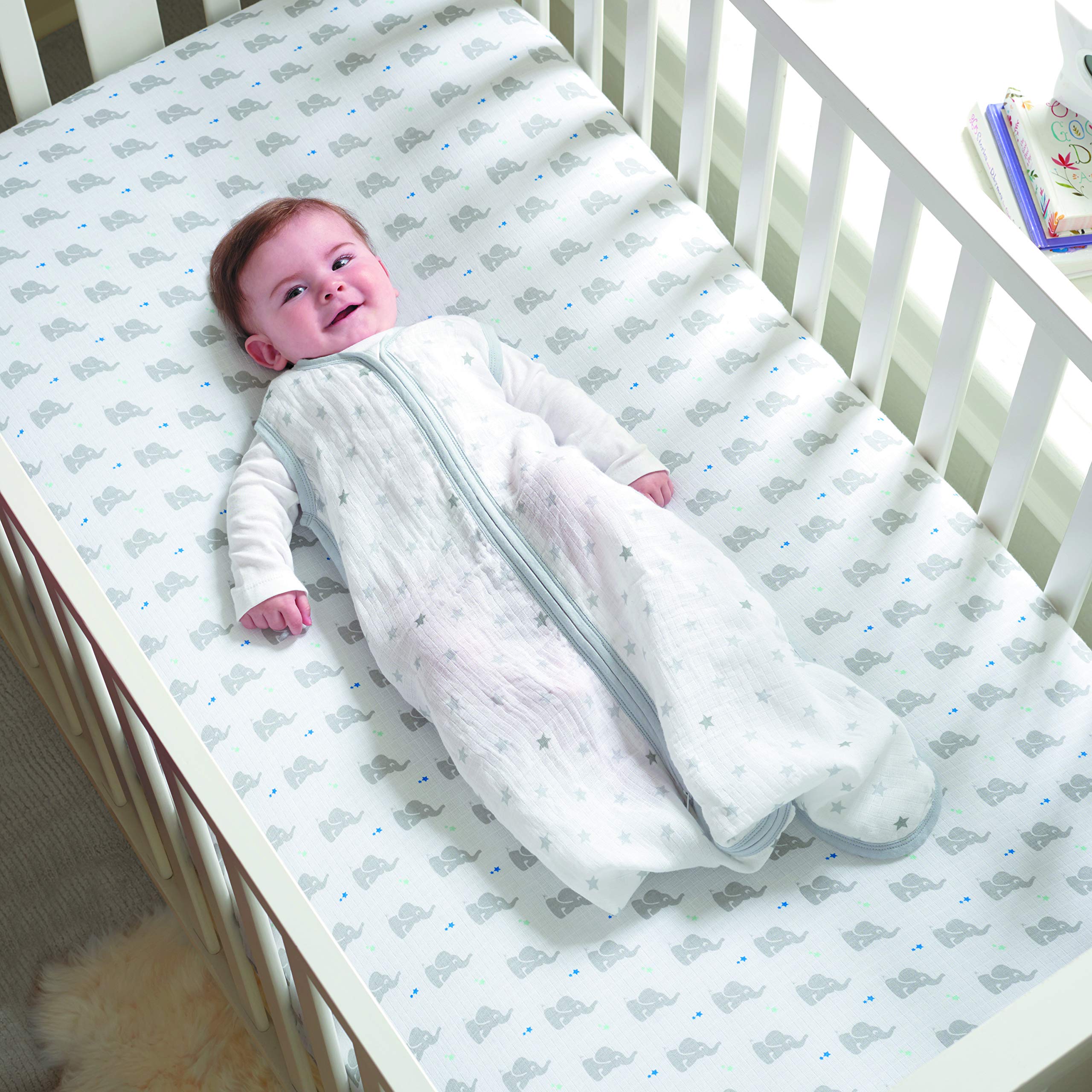 Aden + Anais Gigoteuse d’été légère pour bébé en Mousseline 100% Coton 1,0 TOG, garçon et Fille, 6-18 Mois, 90cm x 33cm, Largeur Poitrine 31cm, Largeur du Bas 55cm, Imprimé Jungle