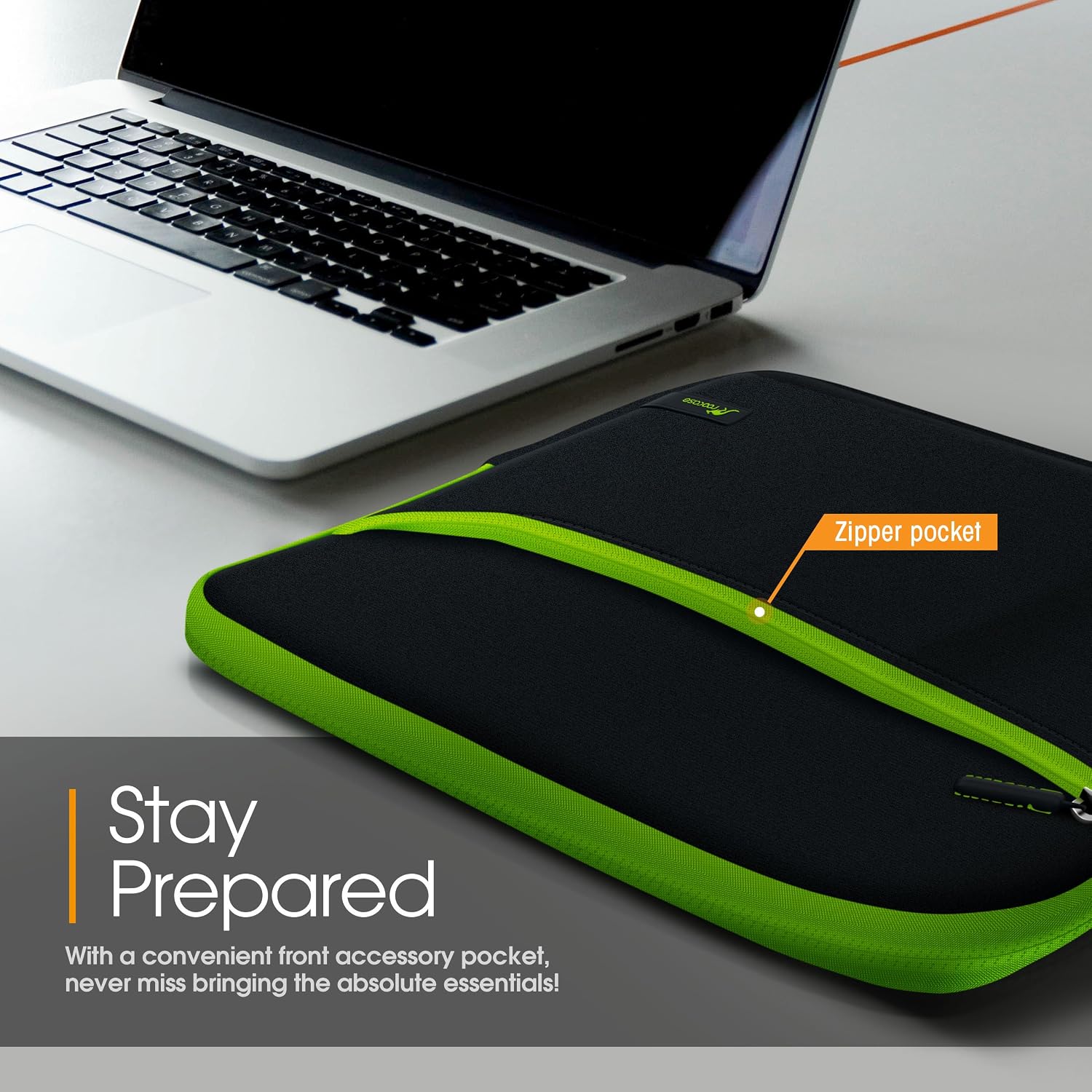 rooCASE 13.3 Laptop Sleeve Case Neoprene Notebook Bag Case for Apple MacBook Pro Air 13.3 Inch, Green