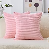 Vista 35 de Home Brilliant Fundas de Almohada Decorativas Blancas de 16x16, Juego de 2, Fundas de Almohada Decorativas de Acento, Funda de Almohada