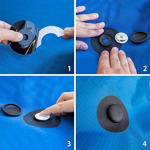 Miniatura 3 de Elevation Lab Soporte de tela AirTag (paquete de 4) - TagVault - El primer soporte de tela AirTag Seguro y discreto para equipaje, bolsos,