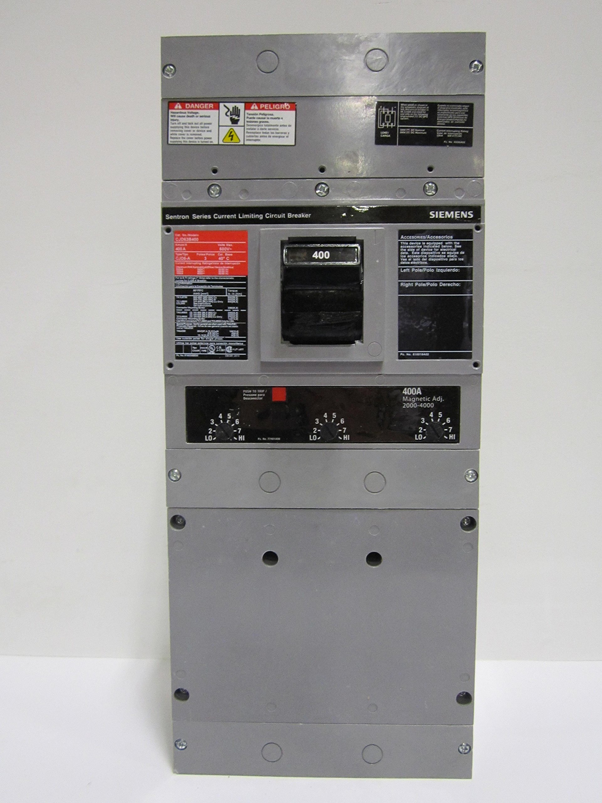 SIEMENS CJD63B400 Circuit Breaker in original packaging