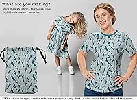 Vista 8 de oneOone Rayon Teal Blue Fabric Tropical DIY Clothing Quilting Fabric Print Fabric by Yard 56 Inch Wide-XS