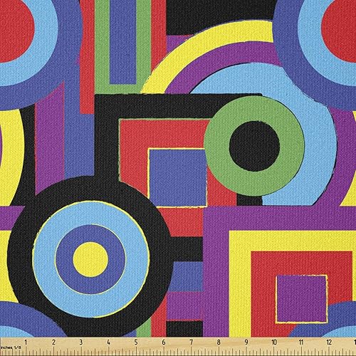 Miniatura 143 de Tela de panda Lunarable de The Yard, diseño de oso asiático con dibujos animados comiendo hojas y ramas, animal silvestre, tela decorativa para