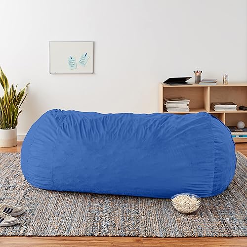 Miniatura 144 de Chill Sack Silla de puf, tumbona de 6 pies, microgamuza azul marino - solo funda Microsuede,Microsuede - Negro - Solo funda,Microsuede - Camel -