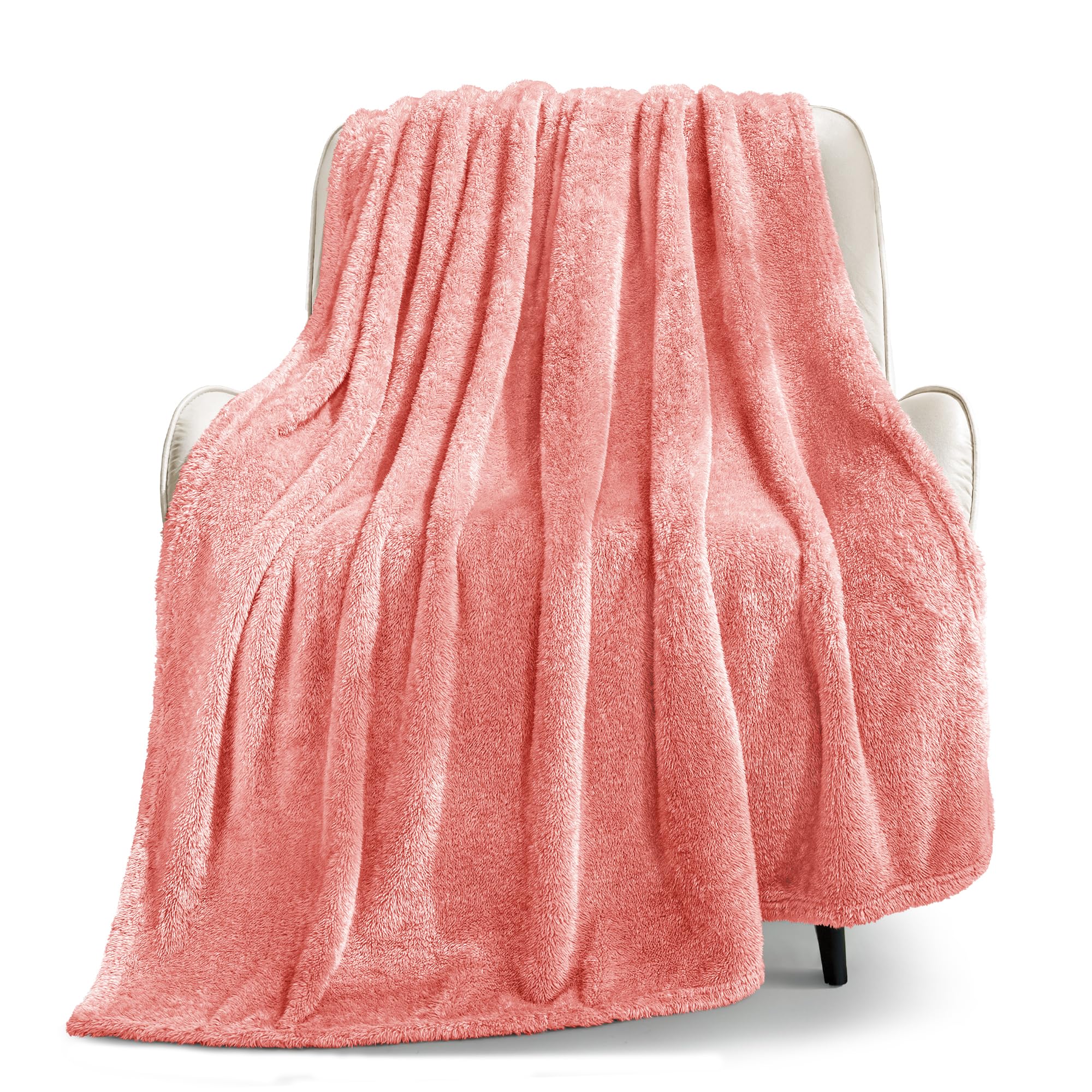 Whale Flotilla Extra Large Pink Throw Blanket for Couch, Decorative Soft Warm Fleece Bed Blankets, Plush Fluffy Thick Sofa Throws for All Season,