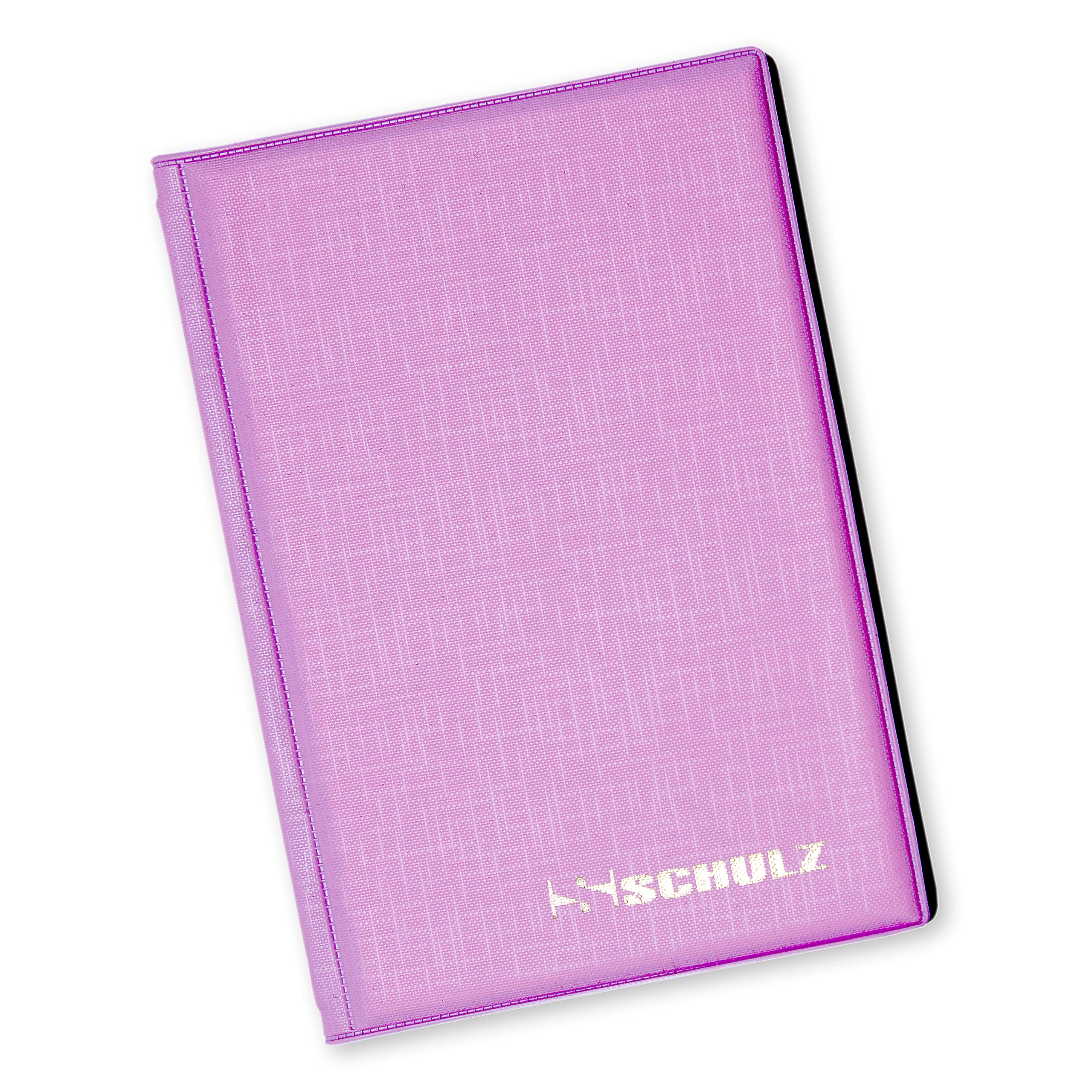 NORBI -LAND Mini Album Classic SCHULZ COIN ALBUM - 96 Coins 8 Pages x12 Pockets 35x35mm - 50p £1 £2 - Safe to Coins (Pink)