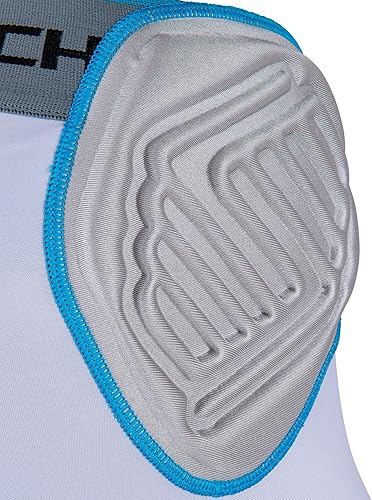 Miniatura 3 de CHAMPRO Faja de fútbol integrada Bull Rush de 5 almohadillas para hombre, pantalones cortos de compresión acolchados