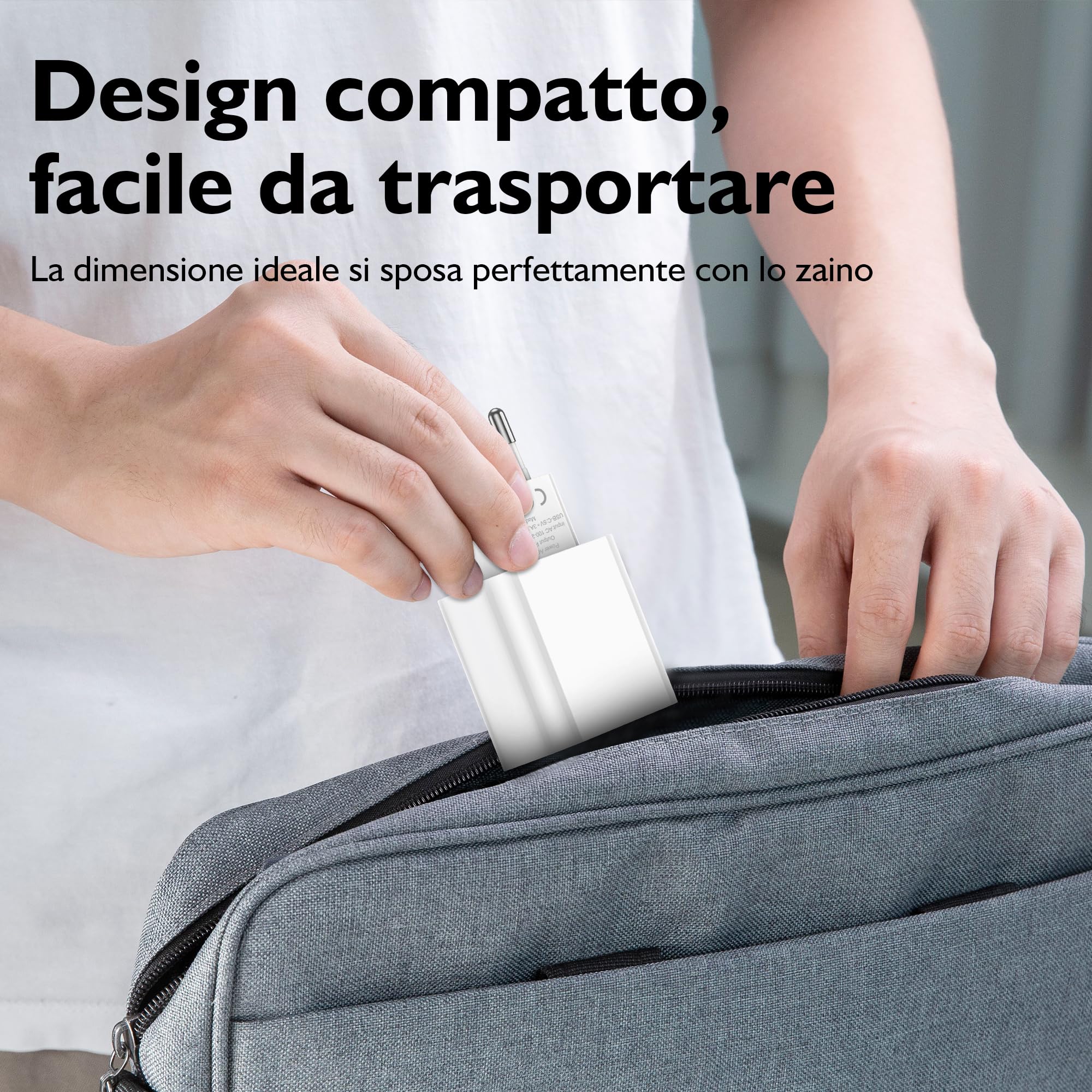 Caricatore Rapido USB-C 25W Ranengar Per IPhone 14/13/12/11 - 2 Adattatori + 2 Cavi 2M - Ricarica Veloce Per IPad E Dispositivi Apple - Foto 3