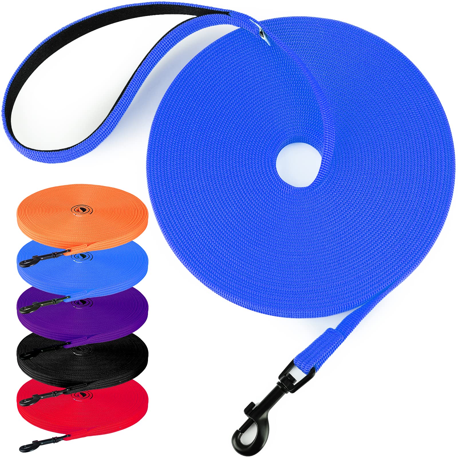 lynxkingDog Training Leash Long Obedience Recall Agility Leash 15ft 30ft 50ft Tracking Lead Perfect for Training Play Camping and Backyard